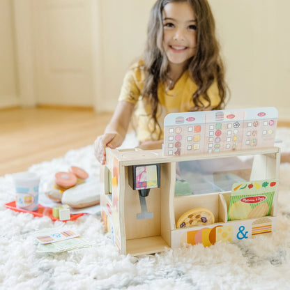 Medinis sumuštinių baras „Melissa & Doug“ – vaikų virtuvės ir restorano žaidimų rinkinys, 56 dalių