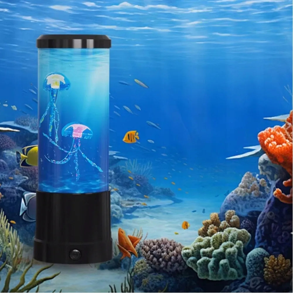 Medūzų lempa lava RGB LED plaukiojančios medūzos spalvingas naktinis šviestuvas dekoracija