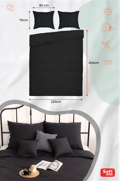 Medvilninės patalynės komplektas 200x220 + 2 užvalkalai 70x80