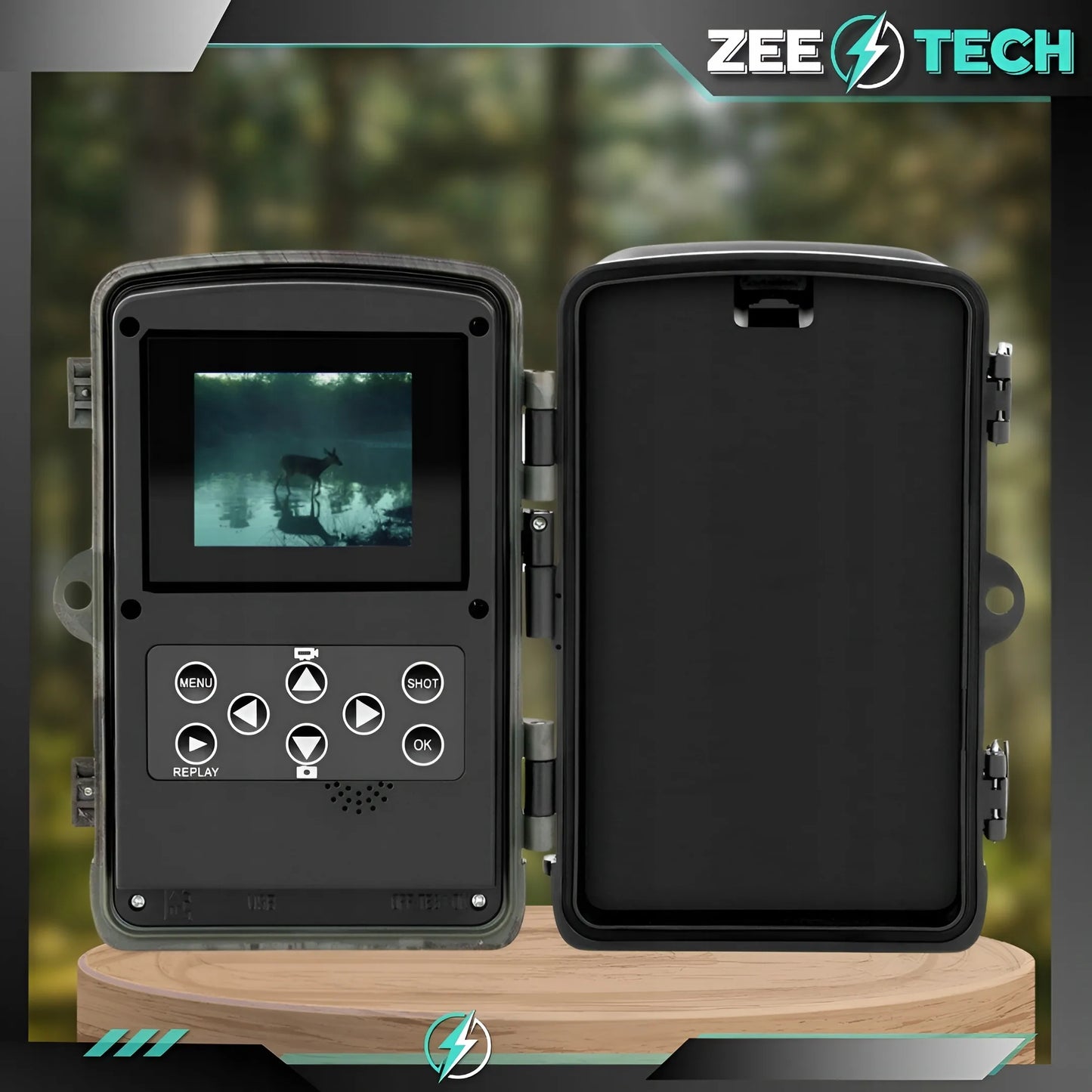 Medžioklės kamera ZeeTech HC-802A su judesio jutikliu, Full HD, IR naktiniu matymu ir lietuvišku meniu
