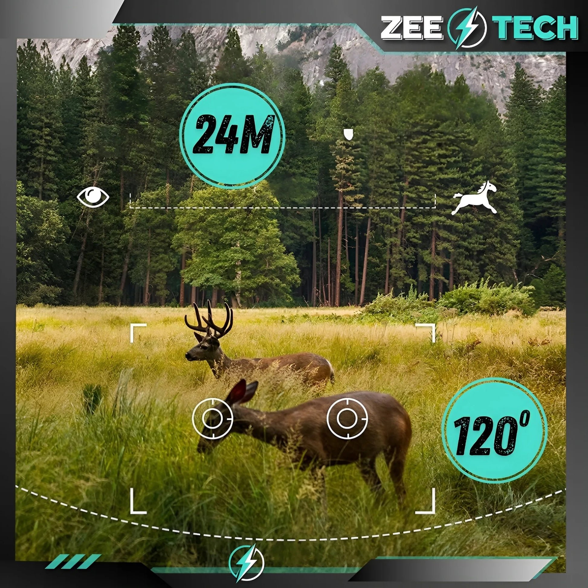 Medžioklės kamera ZeeTech HC-802A su judesio jutikliu, Full HD, IR naktiniu matymu ir lietuvišku meniu