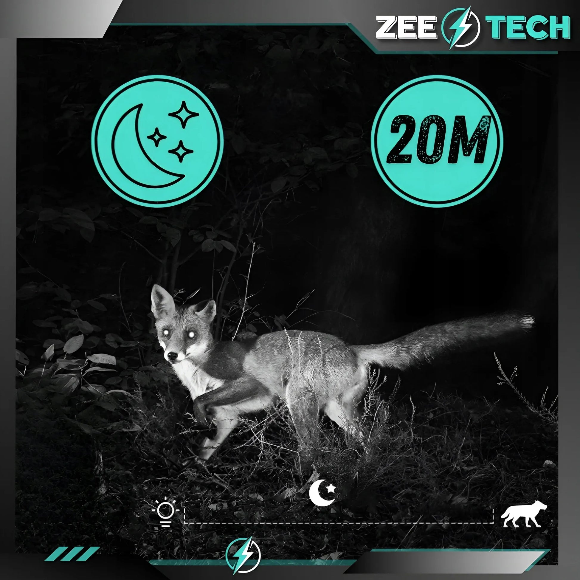 Medžioklės kamera ZeeTech HC-802A su judesio jutikliu, Full HD, IR naktiniu matymu ir lietuvišku meniu