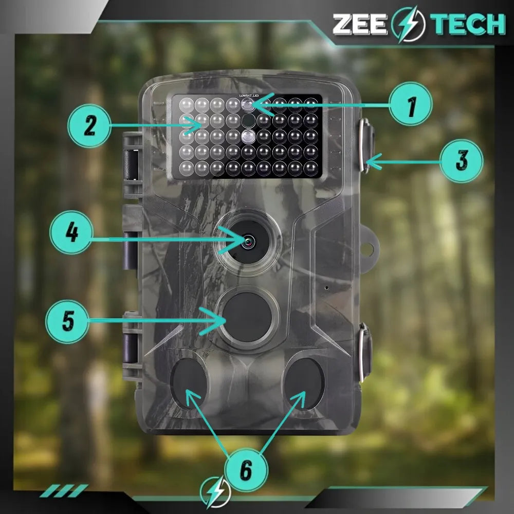 Medžioklės kamera ZeeTech HC-802A su judesio jutikliu, Full HD, IR naktiniu matymu ir lietuvišku meniu