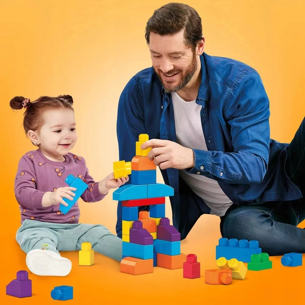 MEGA BLOKS Fisher-Price didelių kaladėlių rinkinys, 80 vnt., ECO krepšys, DCH63