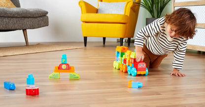 MEGA BLOKS konstruktorius „Mano pirmasis ABC traukinukas“, 60 dalių