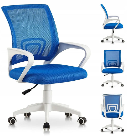 Mėlyna biuro kėdė sukamoji ergonominė, jaunimo kėdė NFX008