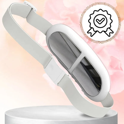 Menstruacinis šildomasis diržas rožinis, palengvinantis pilvo skausmus, USB, vibracija, ciklo metu