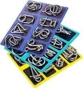 Metalinės vielinės galvosūkės „NAILS“, 8 vnt. rinkinys