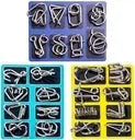 Metalinės vielinės galvosūkės „NAILS“, 8 vnt. rinkinys
