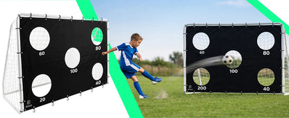METALINIAI FUTBOLO VARTAI 240 × 170 CM SU TAIKLUMO TRENIRUOČIŲ SIENA, DR322