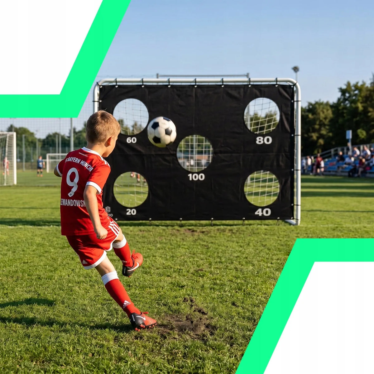 METALINIAI FUTBOLO VARTAI 240 × 170 CM SU TAIKLUMO TRENIRUOČIŲ SIENA, DR322