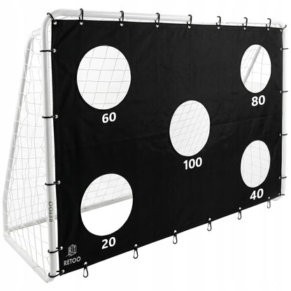 METALINIAI FUTBOLO VARTAI 240 × 170 CM SU TAIKLUMO TRENIRUOČIŲ SIENA, DR322