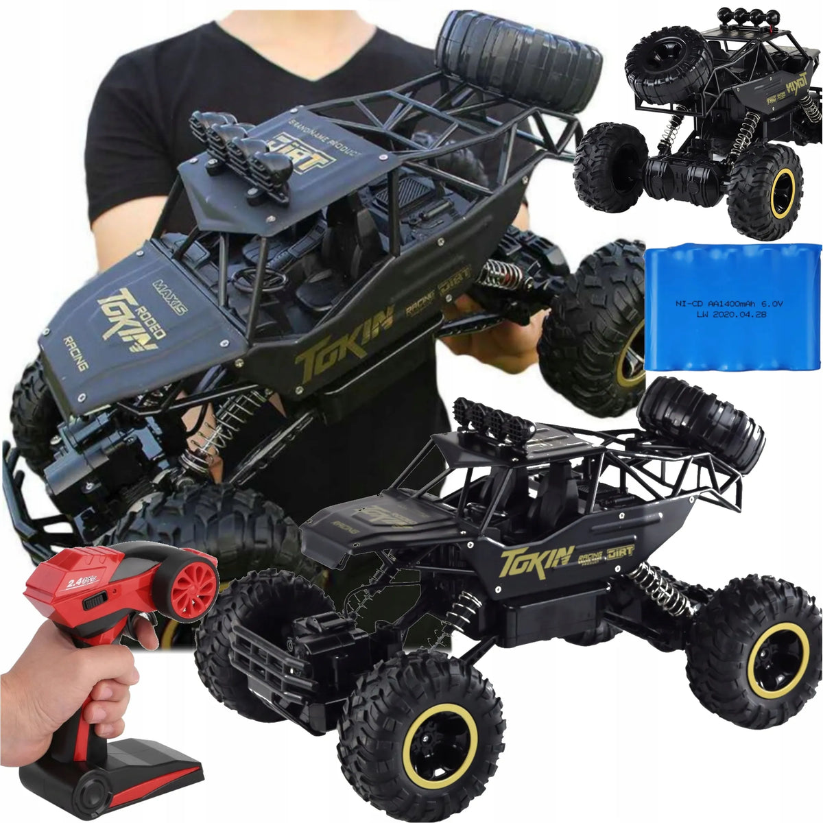 Metalinis nuotoliniu būdu valdomas RC automobilis 1:12, 4x4 visureigis su pultu XXL