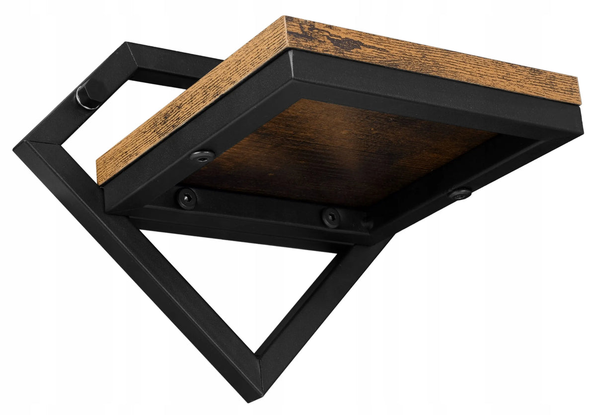 Metalinis sieninis vazonų laikiklis juodas Doron Rustic loft
