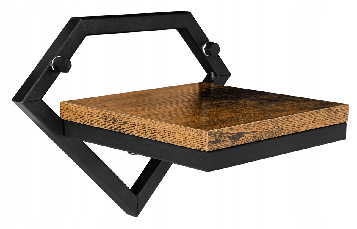 Metalinis sieninis vazonų laikiklis juodas Doron Rustic loft