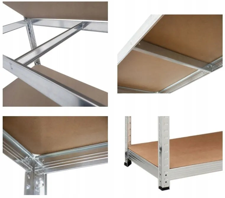 Metalinis stelažas „Malatec“ su 5 MDF lentynomis, 180 × 90 × 40 cm