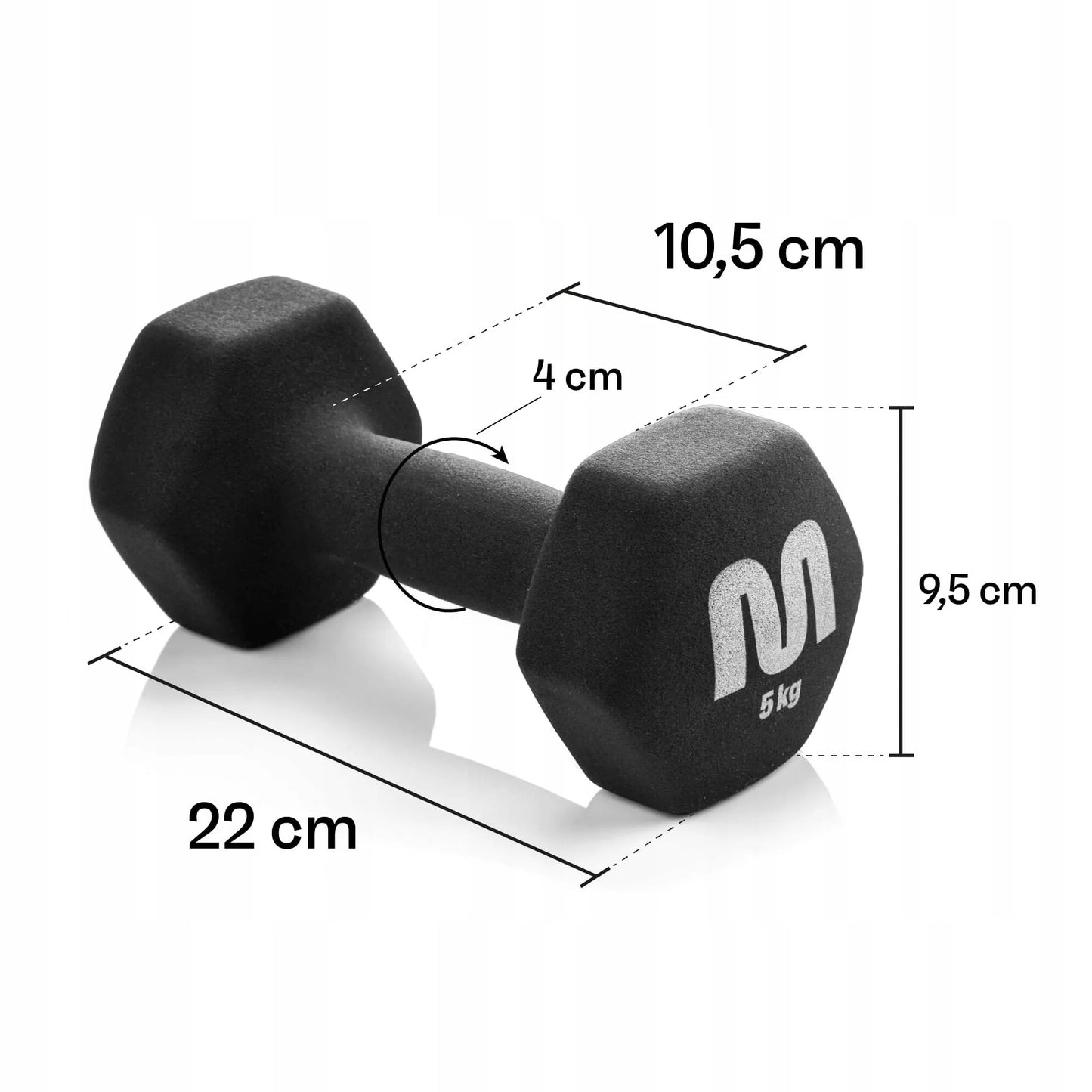 Meteor ketaus hantelių rinkinys 2x5 kg
