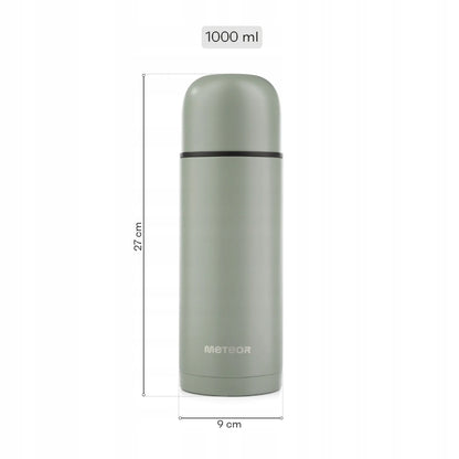 Meteor vakuuminis kelioninis termosas kavai, arbatai ir gėrimams, 1 l, su 2 puodeliais, iki 24 val.
