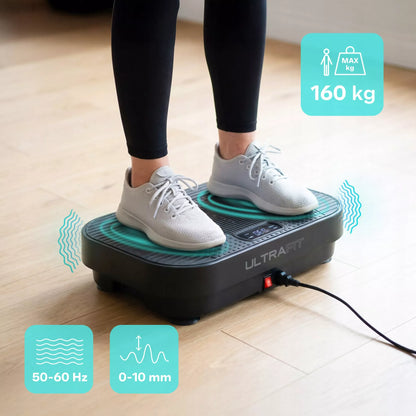 Meteor vibracinė platforma, treniruoklis ir masažuoklis su nuotolinio valdymo pulteliu iki 160 kg