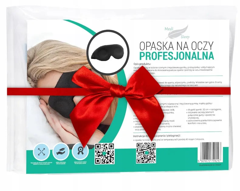 Miego kaukė 3D, 99% šviesos blokuojanti, reguliuojama