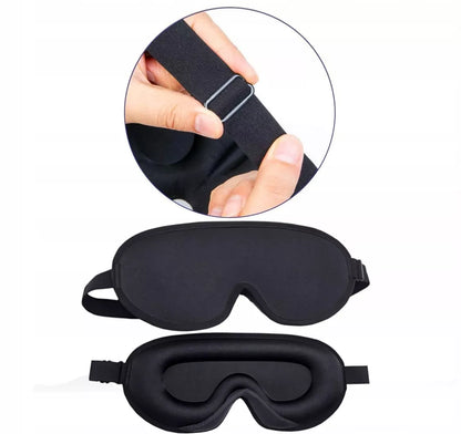 Miego kaukė 3D, 99% šviesos blokuojanti, reguliuojama