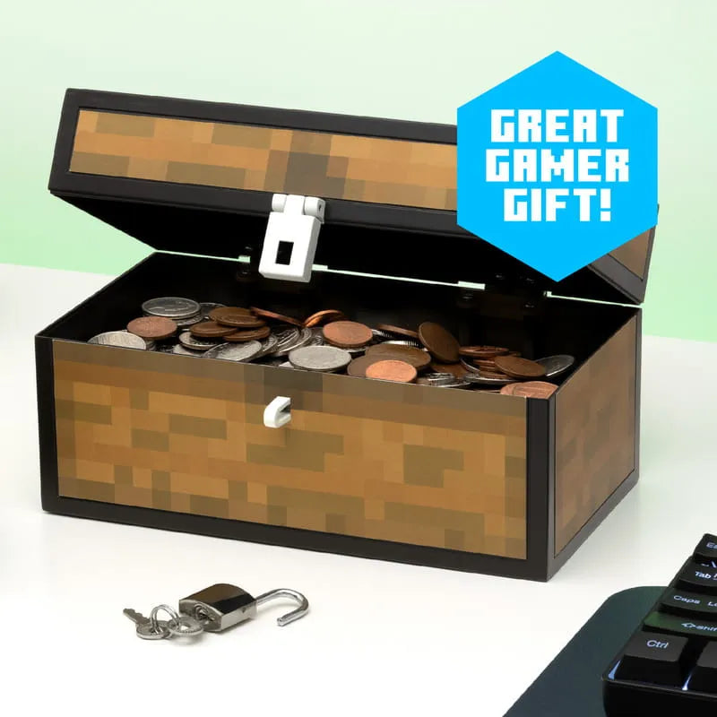 Minecraft taupyklė lobių skrynia su spyna dovana žaidėjui