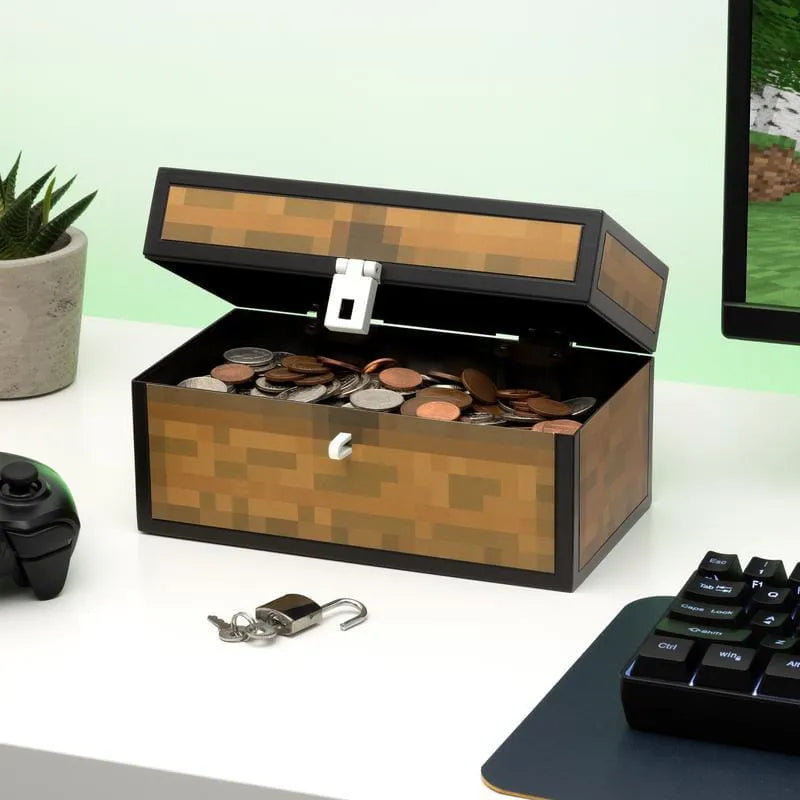 Minecraft taupyklė lobių skrynia su spyna dovana žaidėjui
