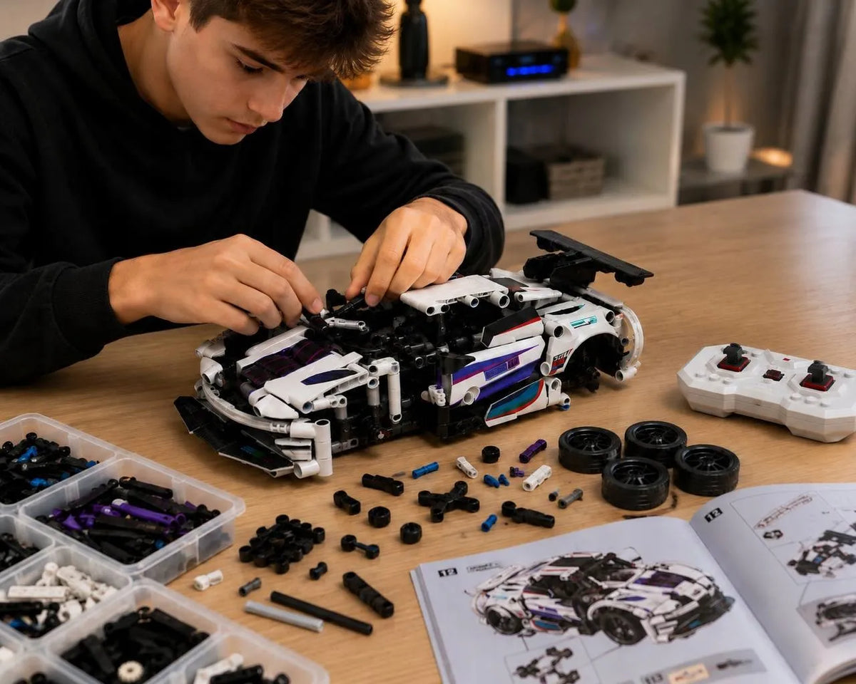 „MinGDi“ RC automobilio konstruktorius, 310 detalių, nuotolinis valdymas, 2,4 GHz