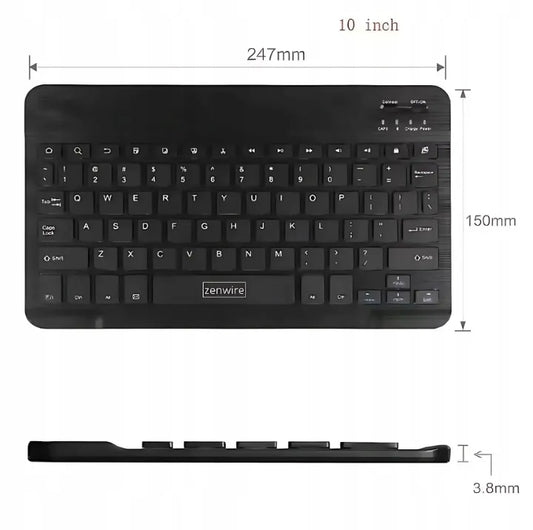 Mini belaidė „Bluetooth“ klaviatūra, nešiojama, skirta planšetei, „Smart TV“, kompiuteriui, „Slim“