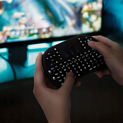 MINI BELAIDĖ KLAVIATŪRA SU LIETIMUI JAUTRIU SKYDŽIU SMART TV LED RGB APŠVIETIMAS