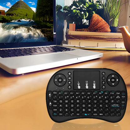 MINI BELAIDĖ KLAVIATŪRA SU LIETIMUI JAUTRIU SKYDŽIU SMART TV LED RGB APŠVIETIMAS