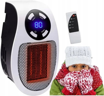 MINI elektrinis sieninis šildytuvas 500W su pulteliu