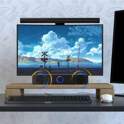 Mini kompiuterio garsiakalbiai 2.0 USB nešiojamam kompiuteriui, PC, LED 18W