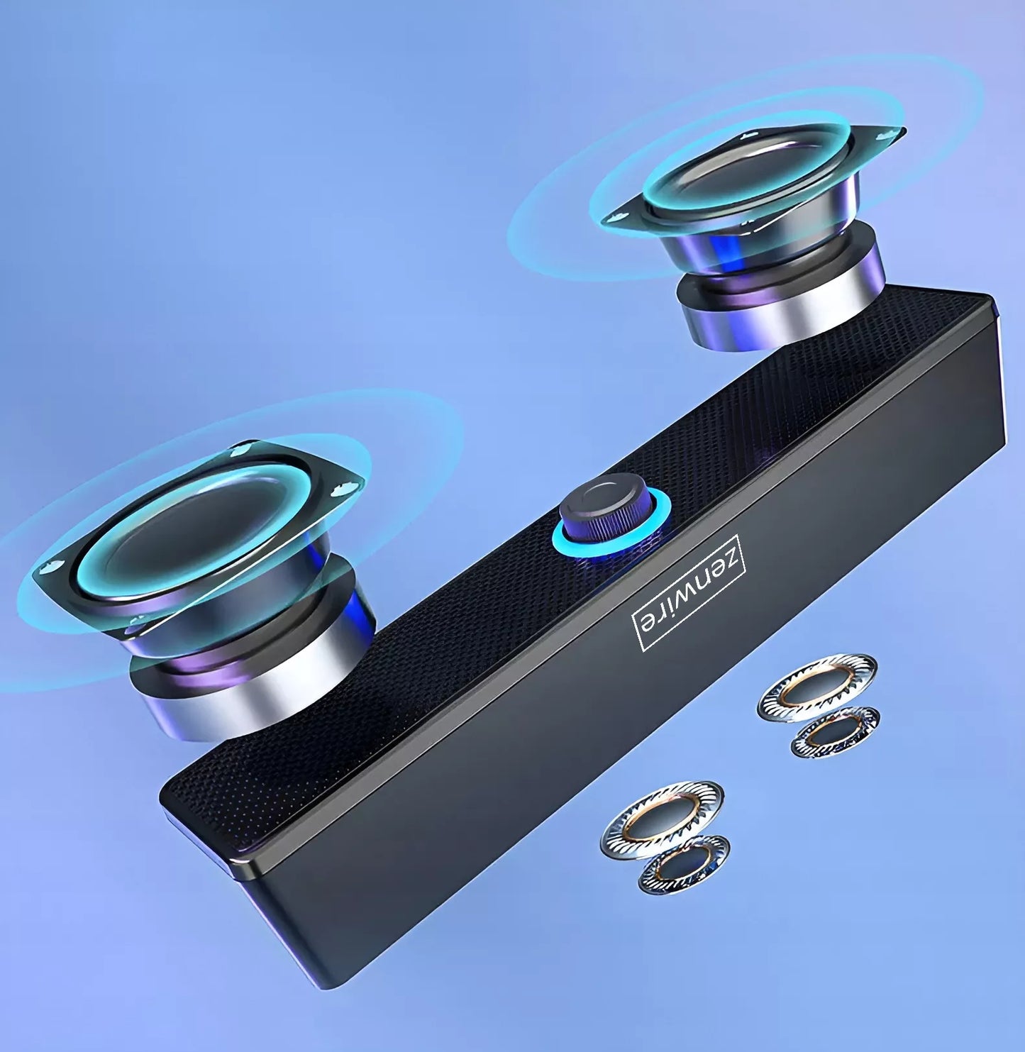 Mini kompiuterio garsiakalbiai 2.0 USB nešiojamam kompiuteriui, PC, LED 18W