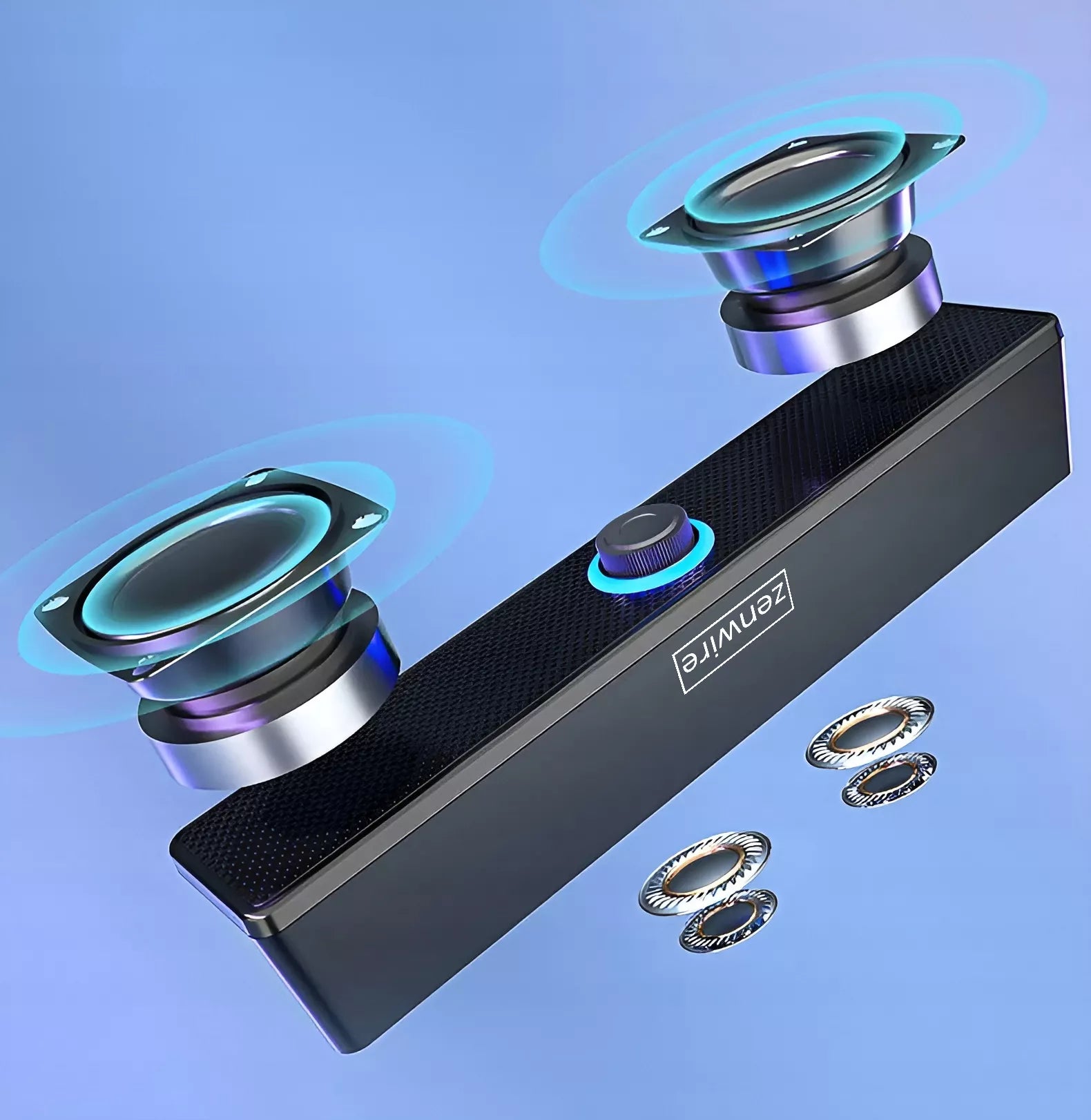 Mini kompiuterio garsiakalbiai 2.0 USB nešiojamam kompiuteriui, PC, LED 18W