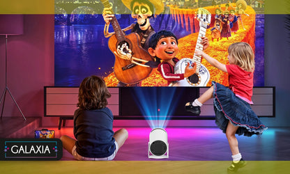 Mini nešiojamas projektorius GALAXIA HY300, Android, LED, WiFi, Full HD, Smart TV