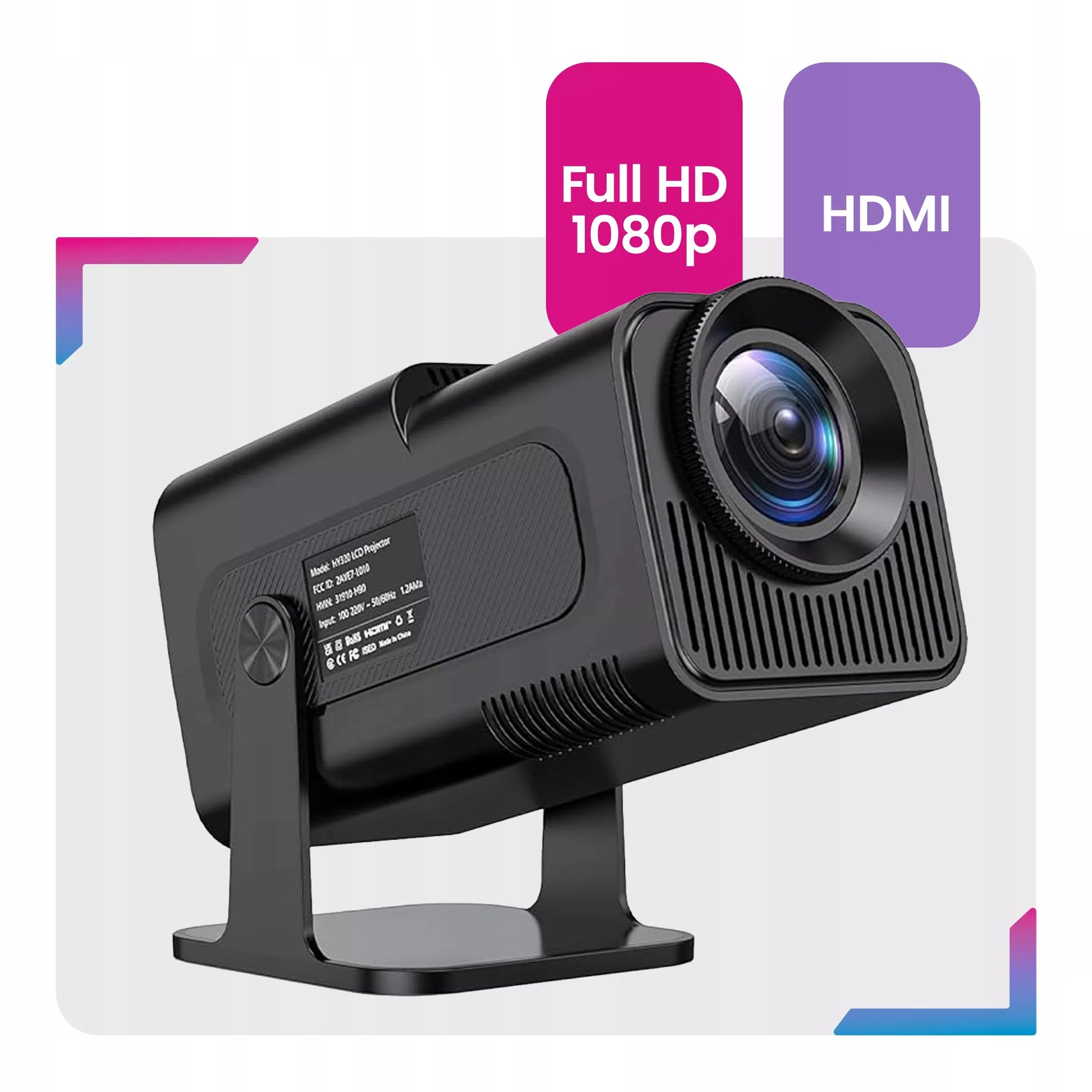 Mini projektorius Android LED WiFi nešiojamas HD Smart TV HY320