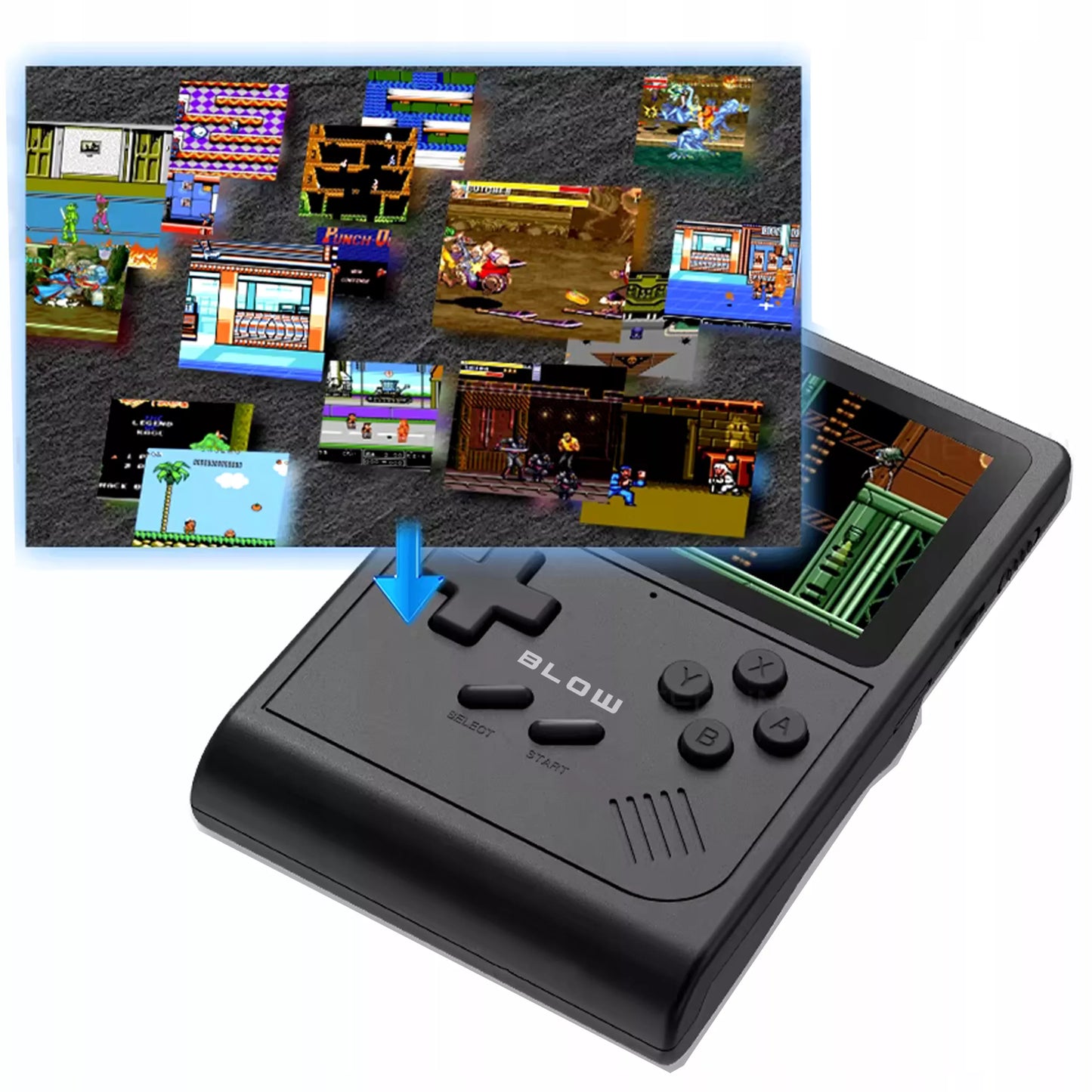 MINI RETRO ŽAIDIMŲ KONSOLĖ GAMEBOY NEŠIOJAMA ŽAIDIMŲ KONSOLĖ TV AV 400 ŽAIDIMŲ 2 ŽAIDĖJAMS
