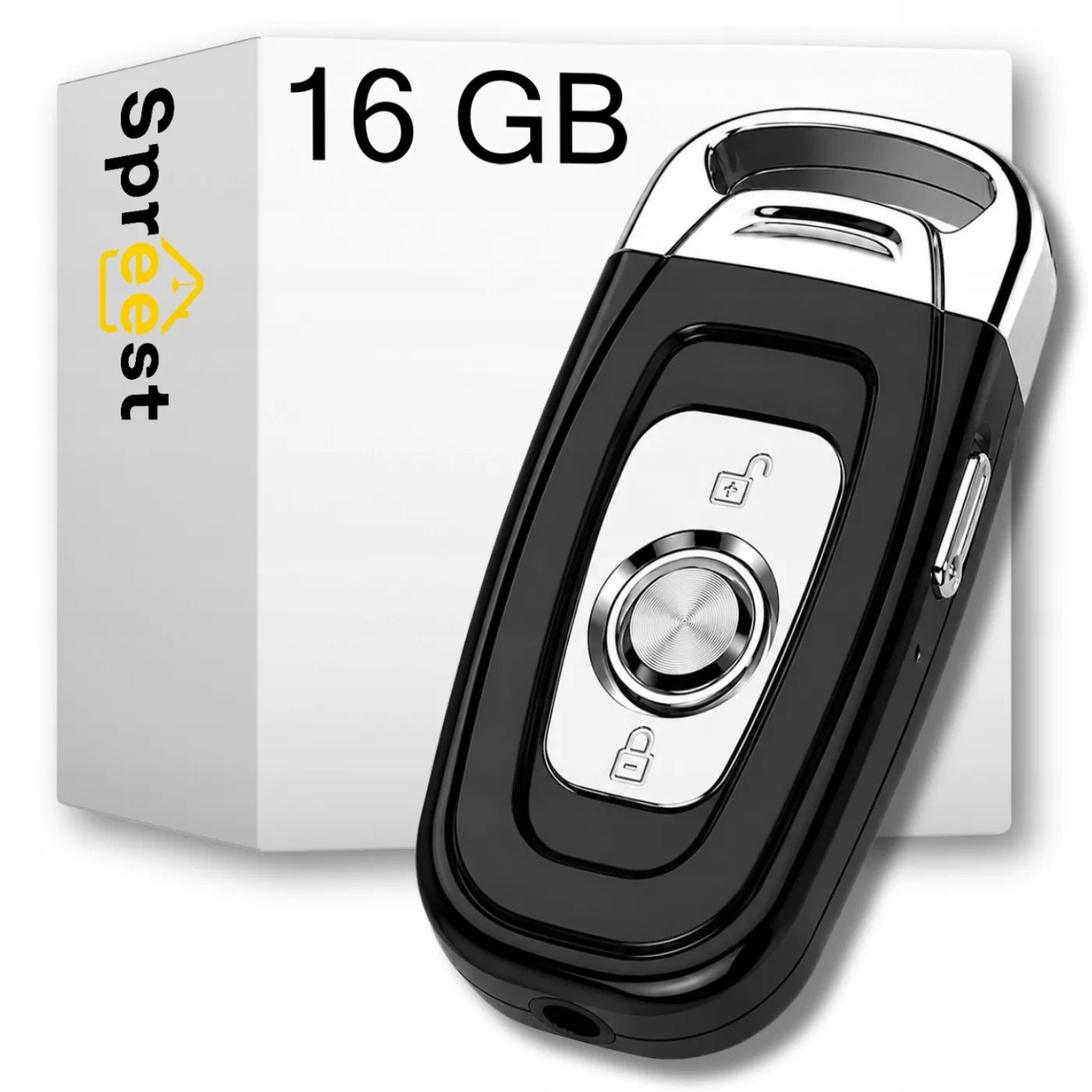 Mini skaitmeninis diktofonas raktų pakabuke Spreest Q5 16GB