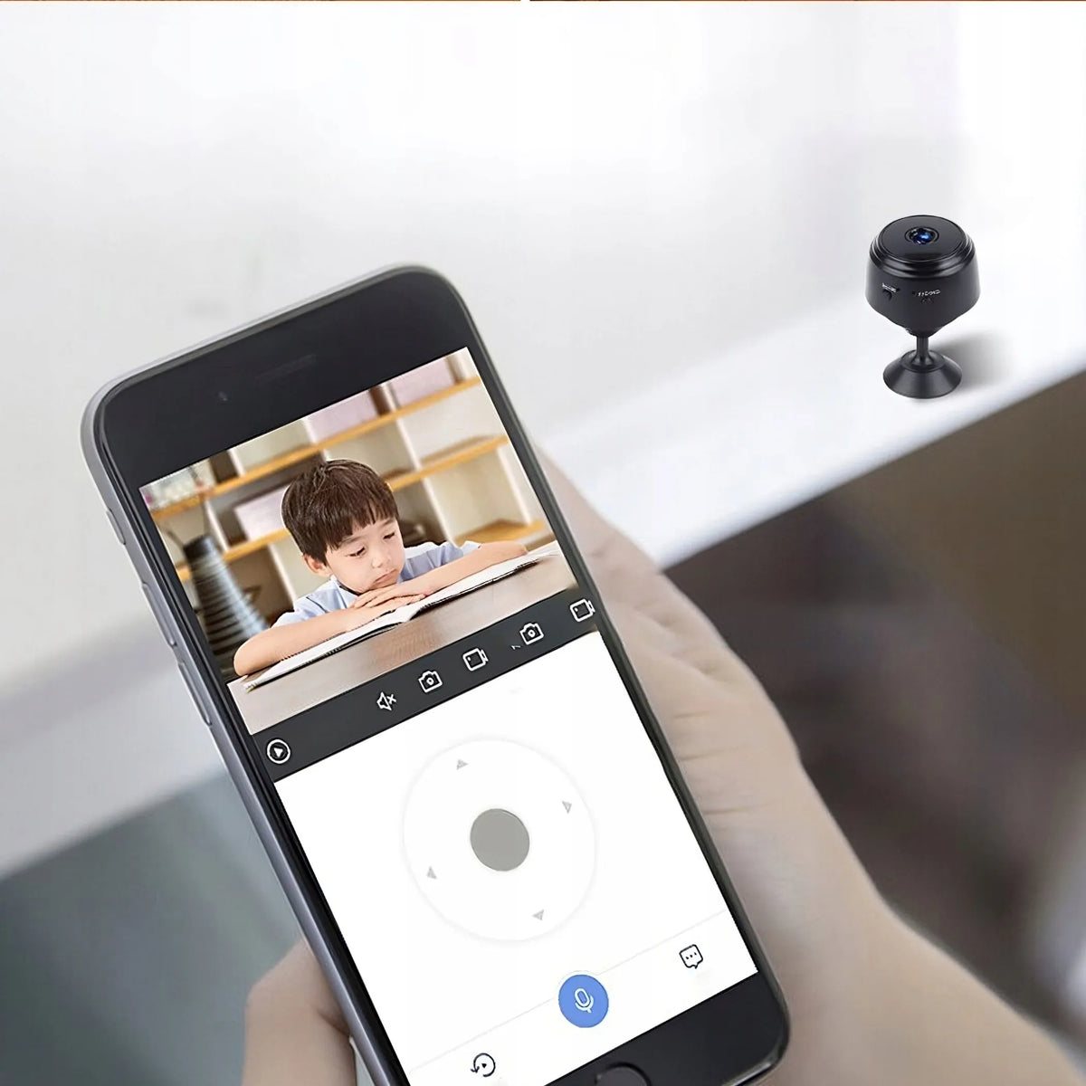 MINI ŠNIPINĖ KAMERA SU „Wi-Fi“, JUDESIO APTIKIMU, STEBĖJIMU, PASLĖPTA, „FULL HD“ KAMERА