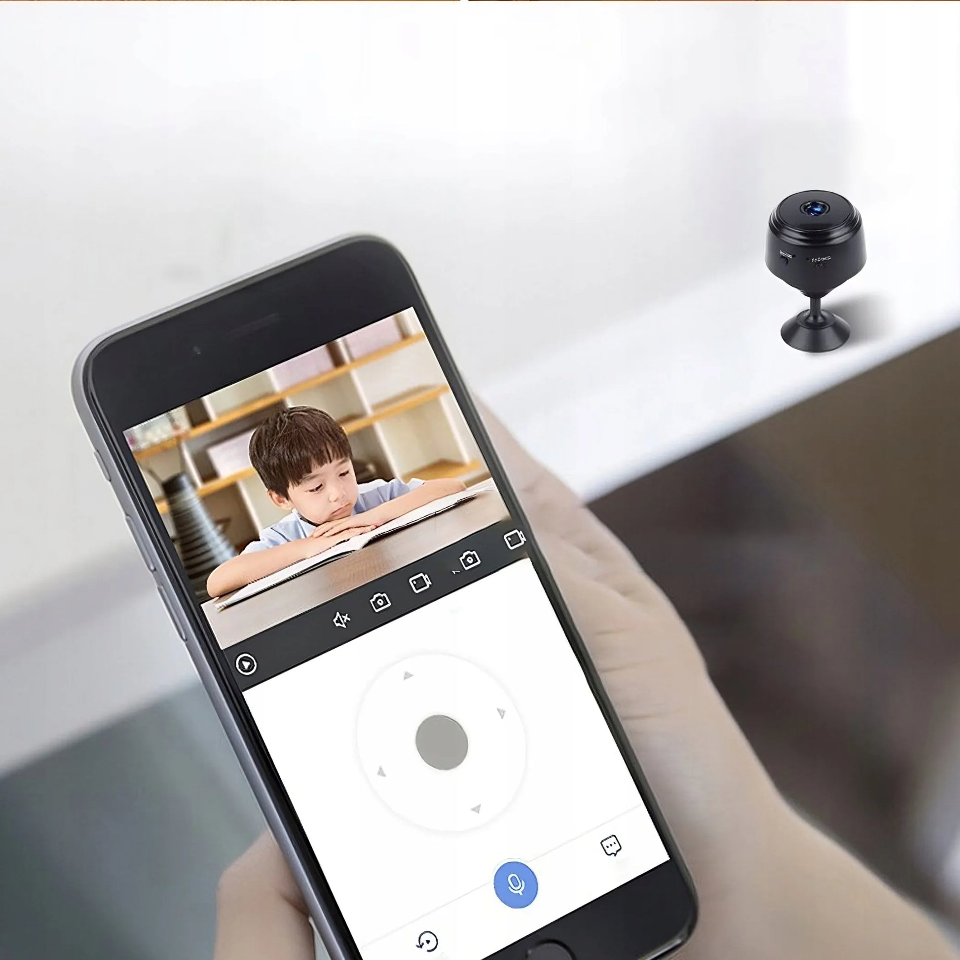 MINI ŠNIPINĖ KAMERA SU „Wi-Fi“, JUDESIO APTIKIMU, STEBĖJIMU, PASLĖPTA, „FULL HD“ KAMERА