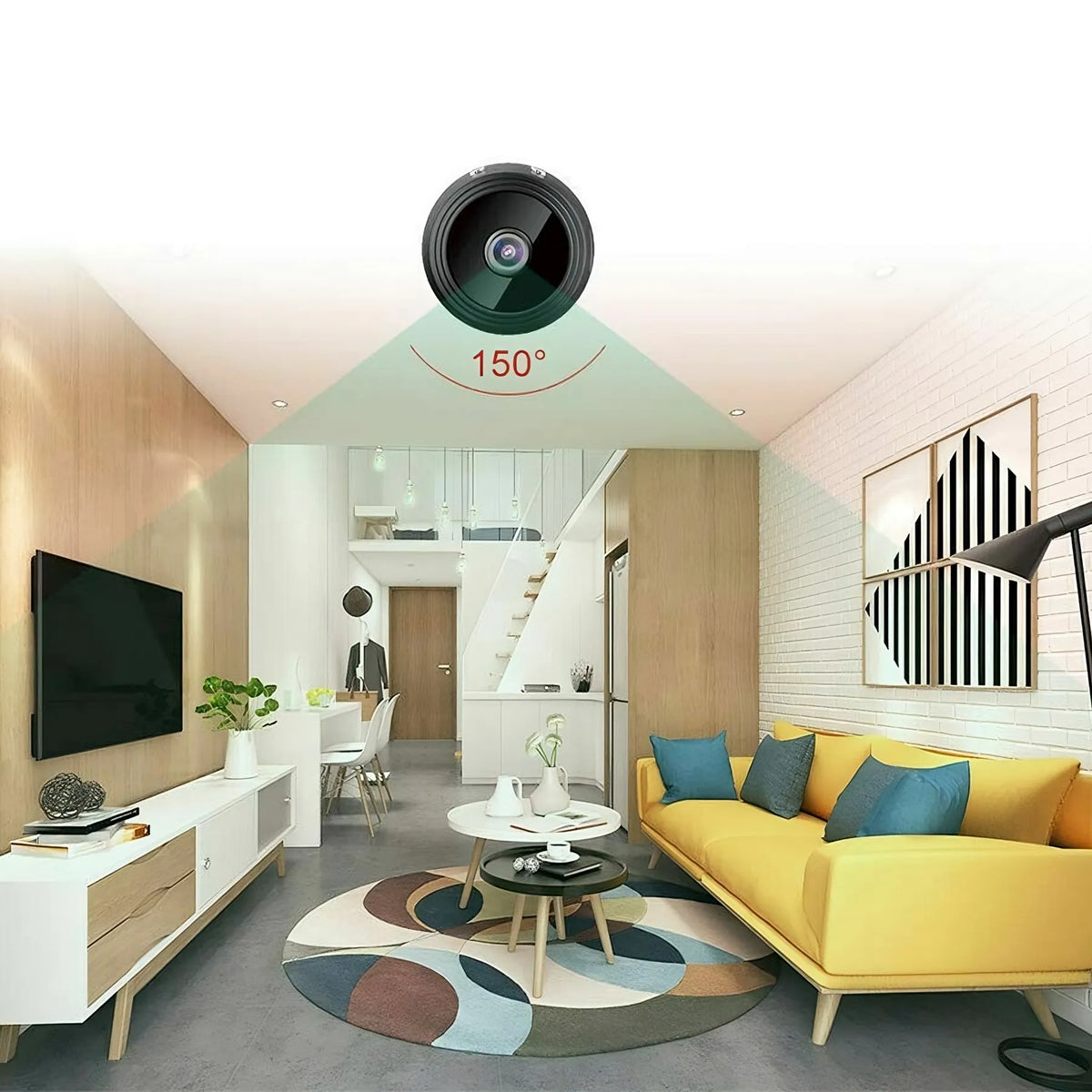MINI ŠNIPINĖ KAMERA SU „Wi-Fi“, JUDESIO APTIKIMU, STEBĖJIMU, PASLĖPTA, „FULL HD“ KAMERА