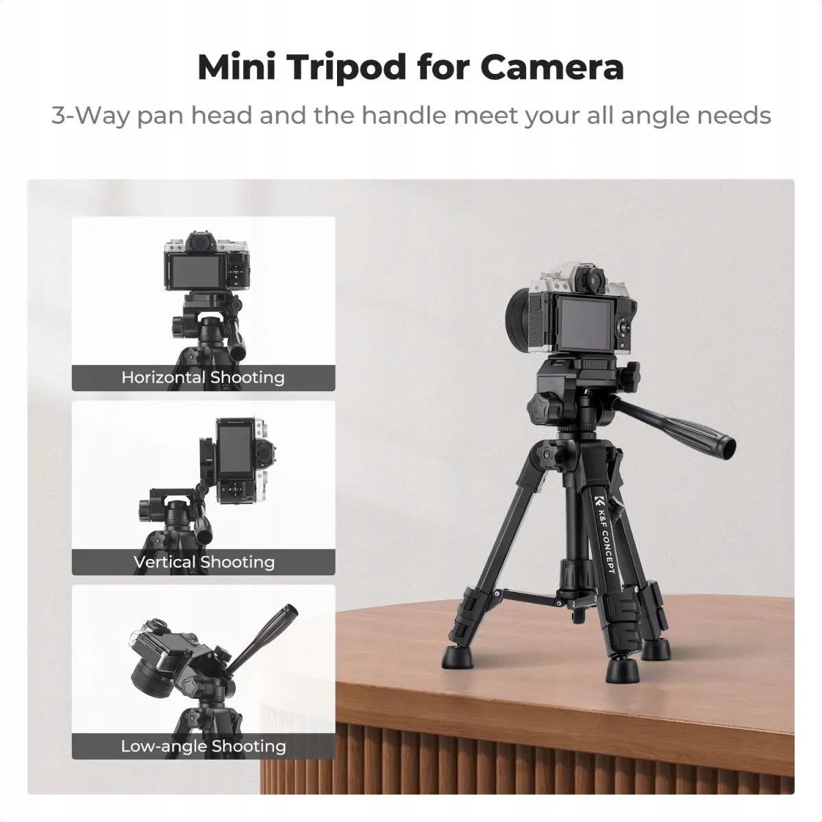 Mini trikojis filmavimui K&F Concept KF09.166 – kompaktiškas, lengvas