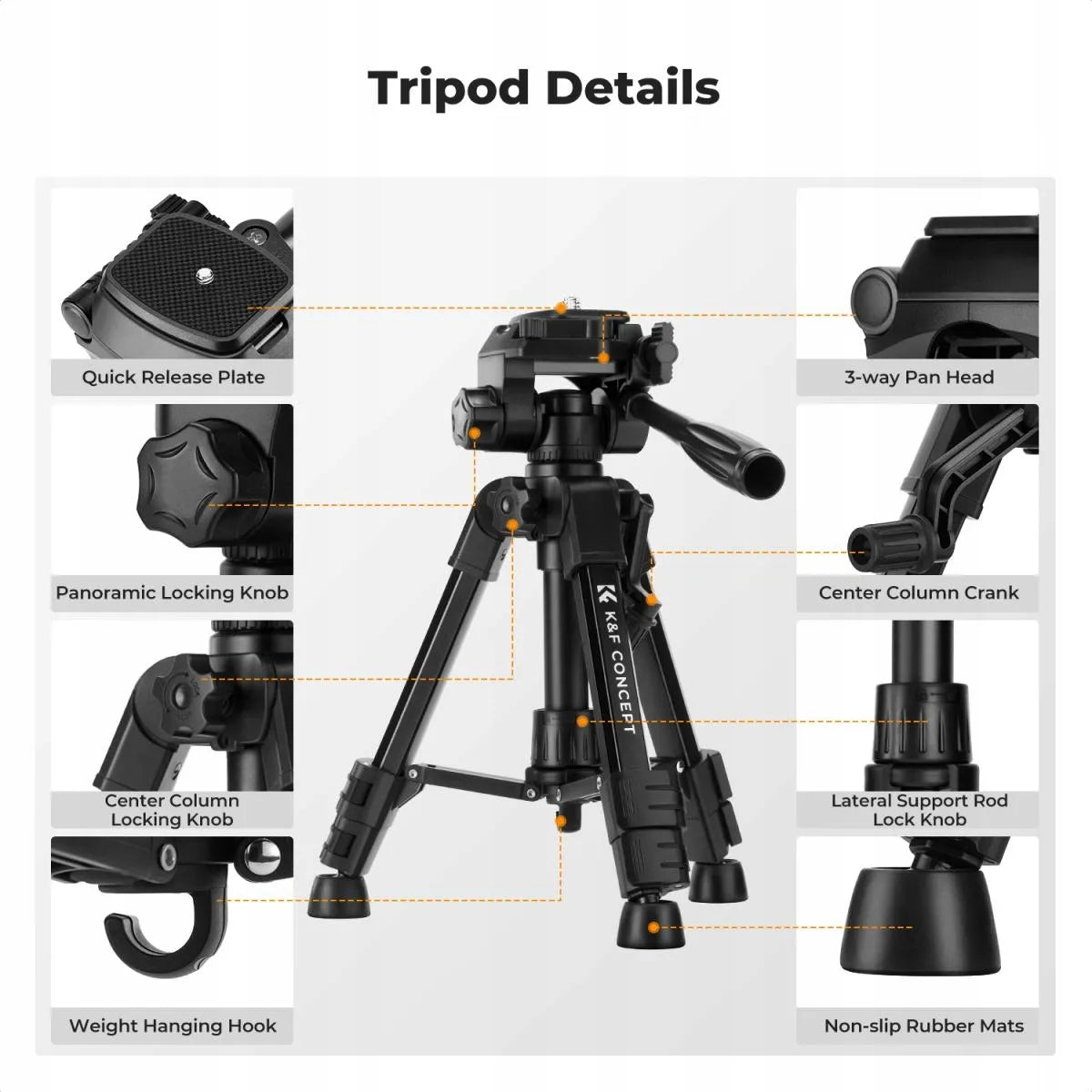 Mini trikojis filmavimui K&F Concept KF09.166 – kompaktiškas, lengvas