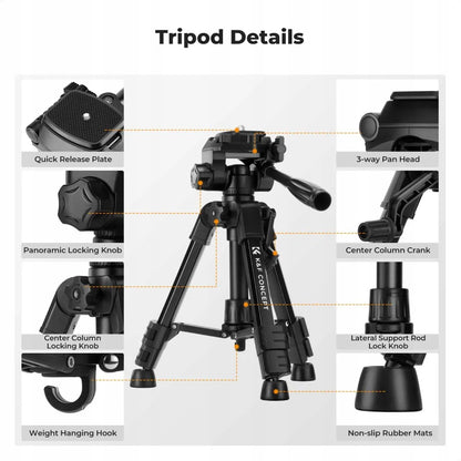 Mini trikojis filmavimui K&F Concept KF09.166 – kompaktiškas, lengvas