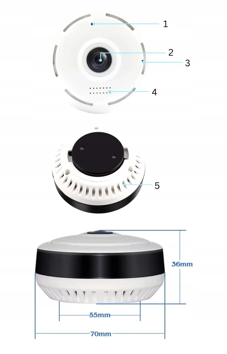 Mini Wi-Fi kamera Spreest A8S su judesio jutikliu ir nuotoliniu stebėjimu