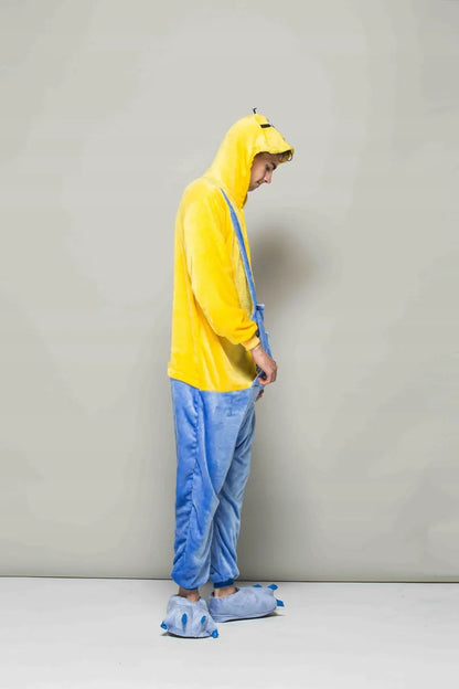 Miniono stiliaus „onesie“ kigurumi pižama, kostiumas, S dydis, 145–155 cm