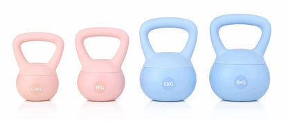 Minkštas kettlebell 6 kg – mėlynas treniruočių svarmuo