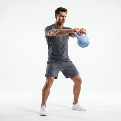 Minkštas kettlebell 6 kg – mėlynas treniruočių svarmuo