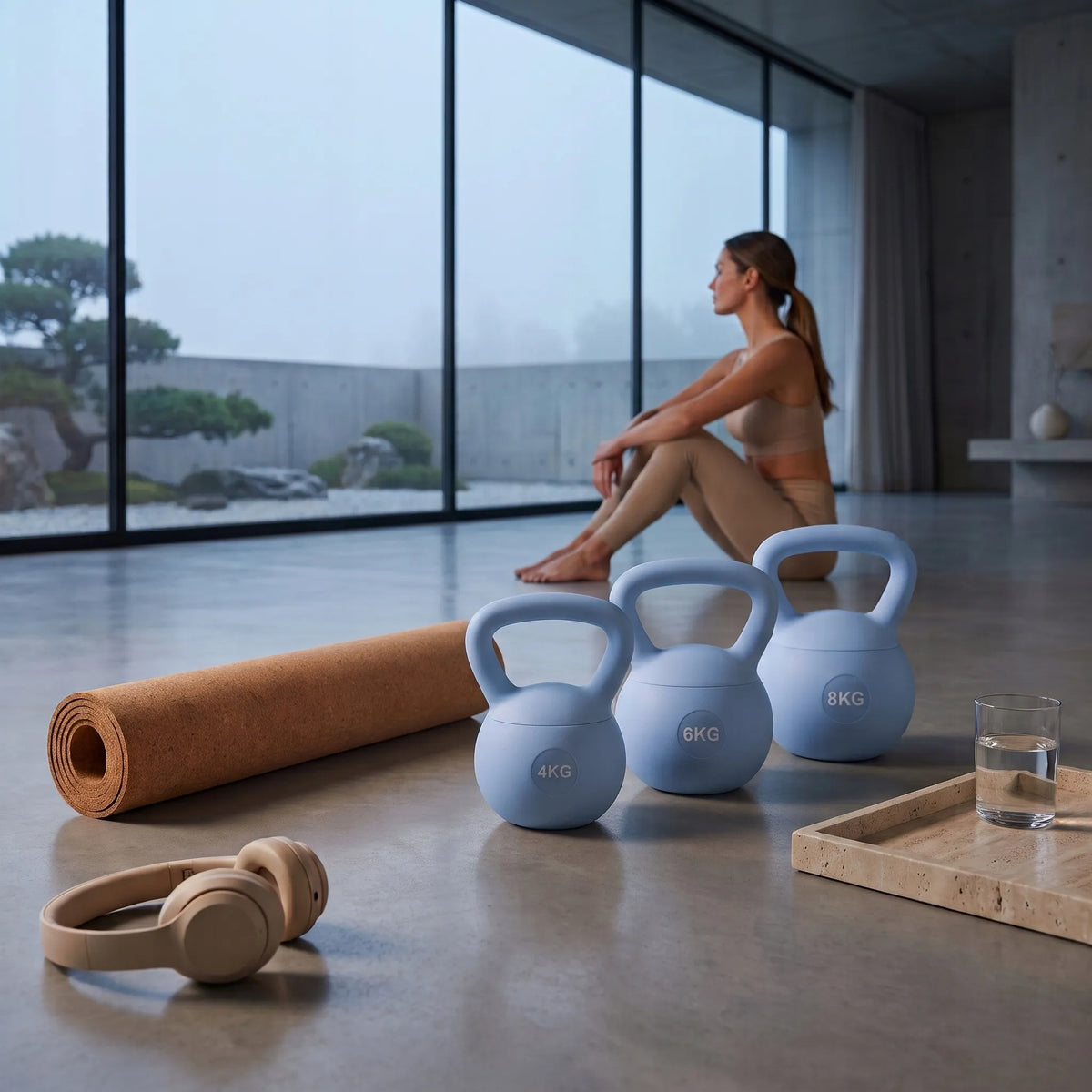 Minkštas kettlebell 6 kg – mėlynas treniruočių svarmuo